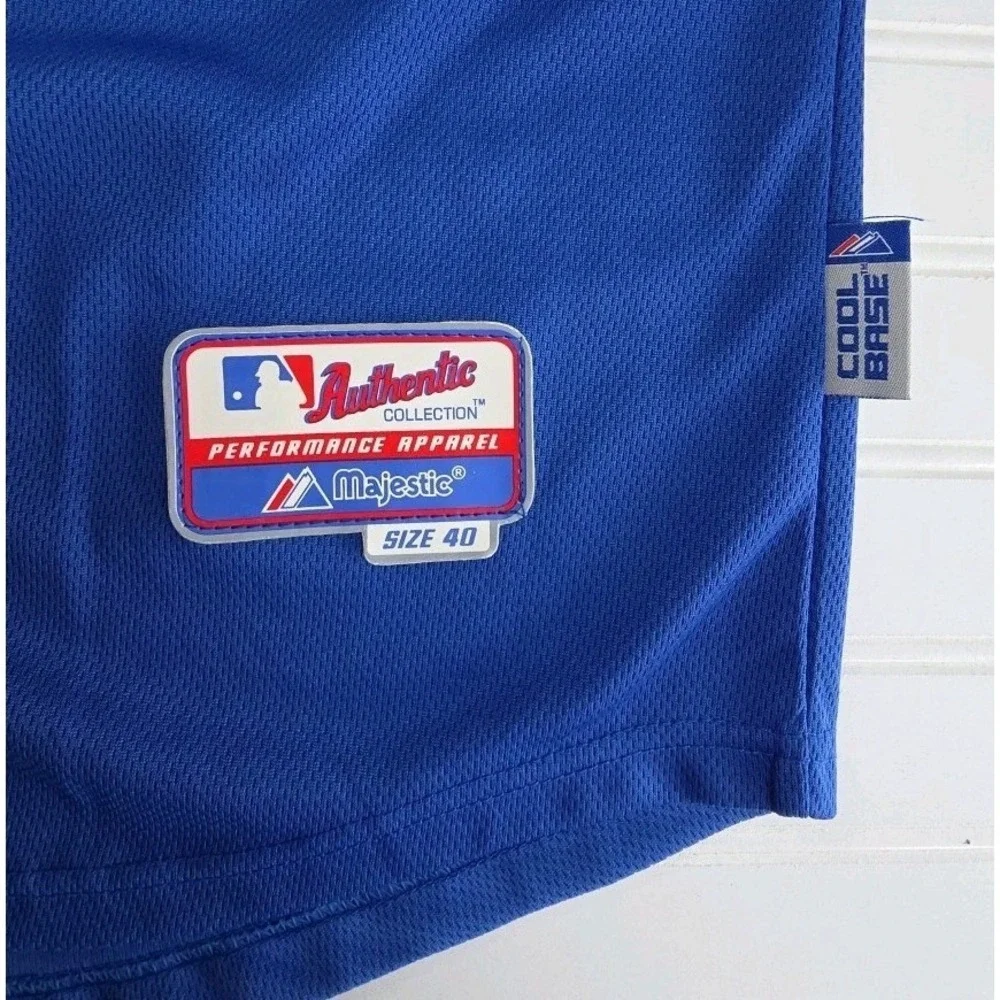 Majestic Authentic New York Mets Noah SYNDERGAARD‎ #34 Stitched Jersey Blue 40
